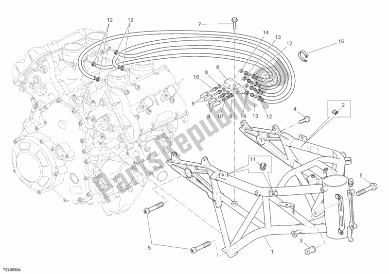 Tutte le parti per il Telaio del Ducati Desmosedici RR 1000 2008